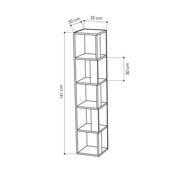 Lucky Corner Bookcase, White – Modern Furniture Deals